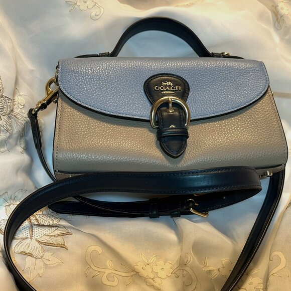 Coach Kleo Top Handle In Colorblock Color: Marble Blue Multi - Picture 3 of 8